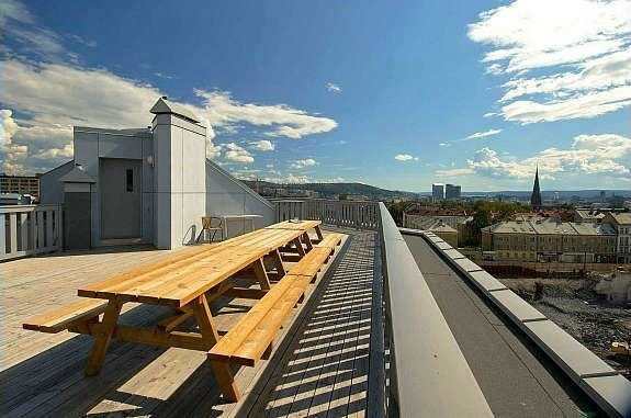 Felles takterrasse i bygget Galleribilde