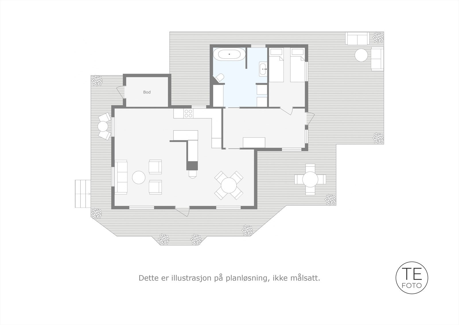 Plantegning 1. et. Galleribilde