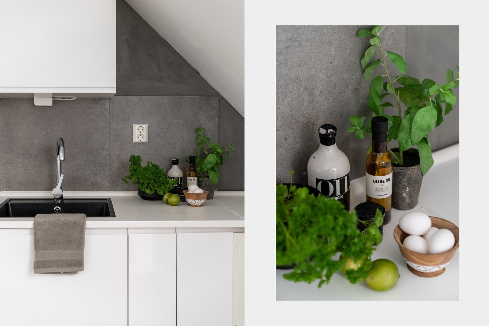 Alle hvitevarer medfølger handelen. Det inkluderer komfyr, kjøleskap, ventilator og benkeoppvaskmaskin. Galleribilde