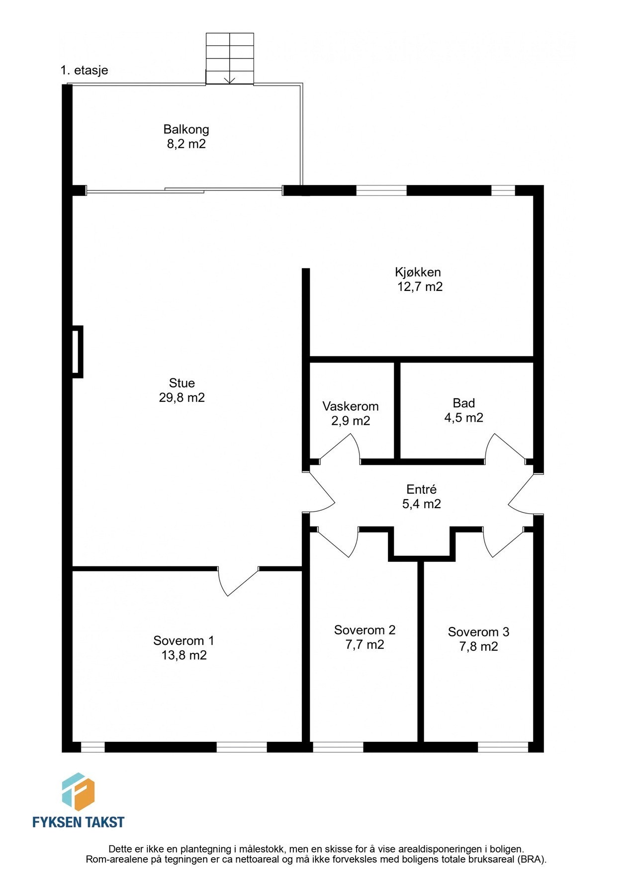 Planskisse 1.etg. Galleribilde