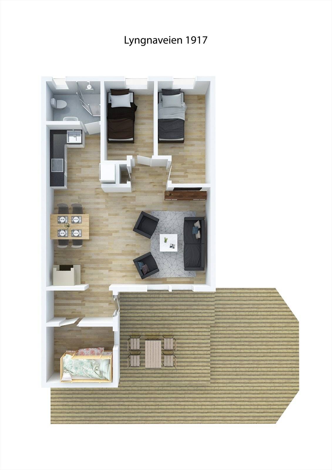 Plantegning -3D Galleribilde