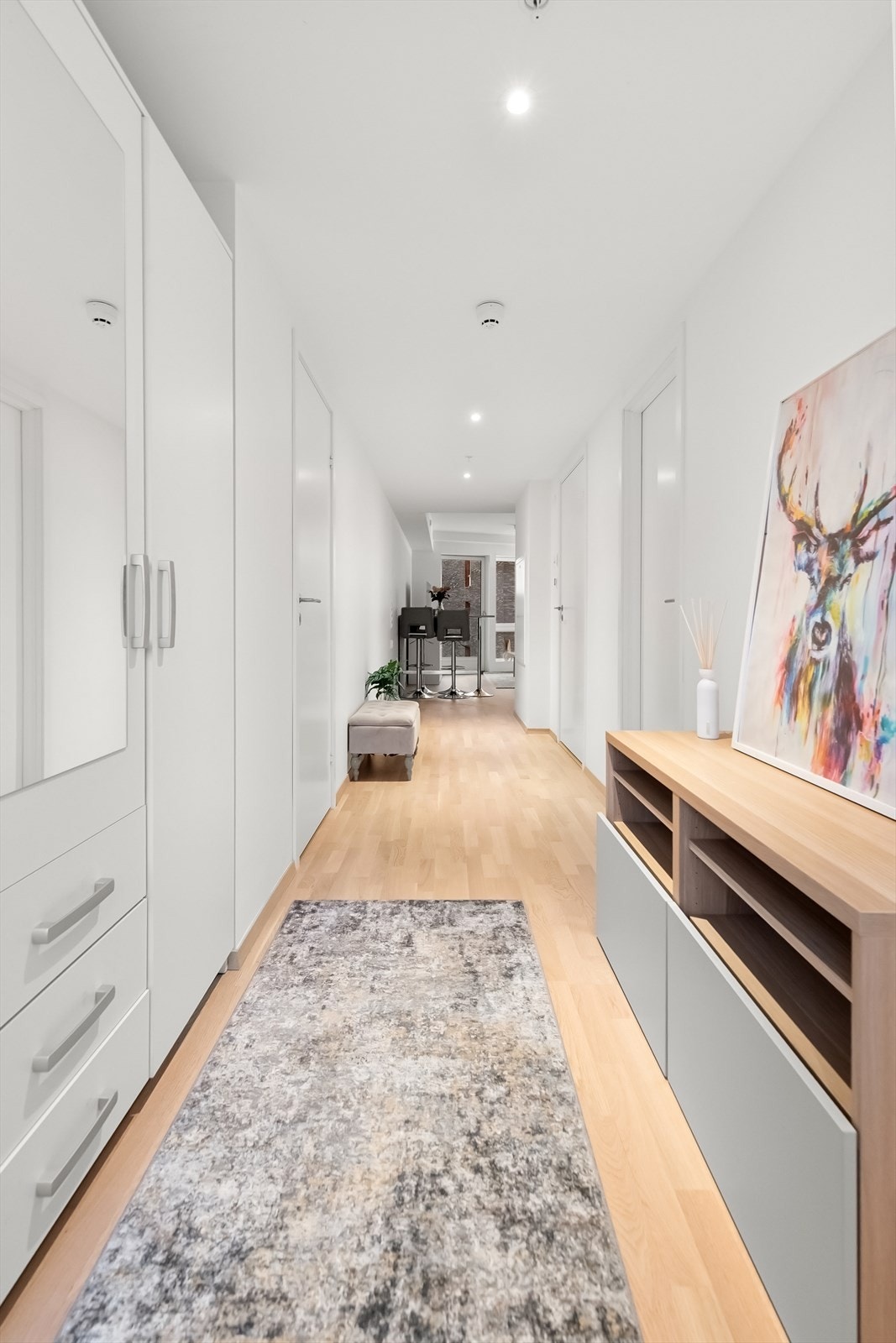 Praktisk garderobeskap for oppbevaring av ytterklær og sko. Galleribilde