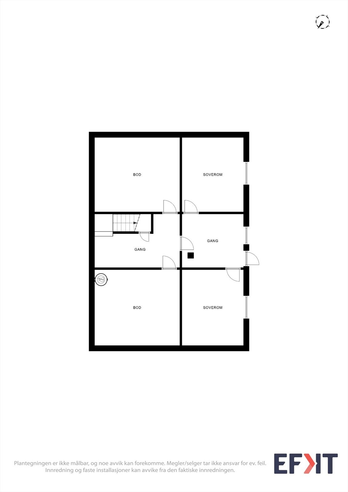 Underetasjen er innredet med en stue, to rom og to praktiske boder for lagring. Galleribilde