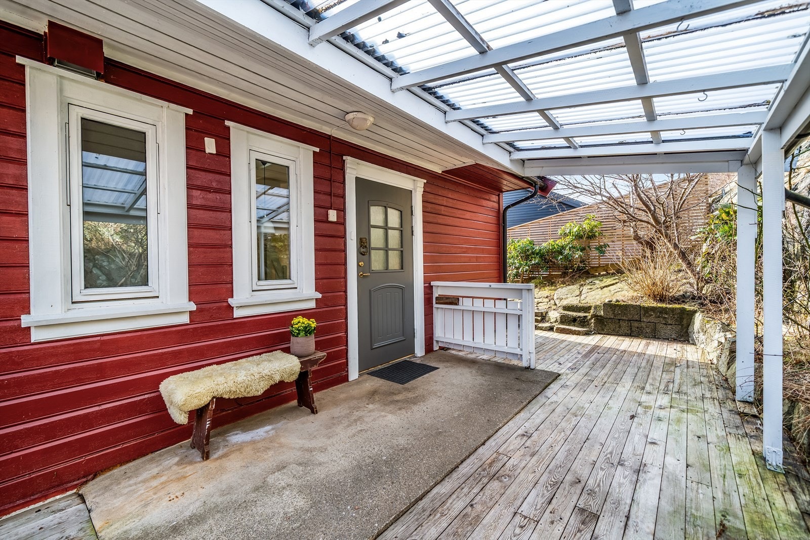 Trivelig og innbydende inngangsparti. Galleribilde