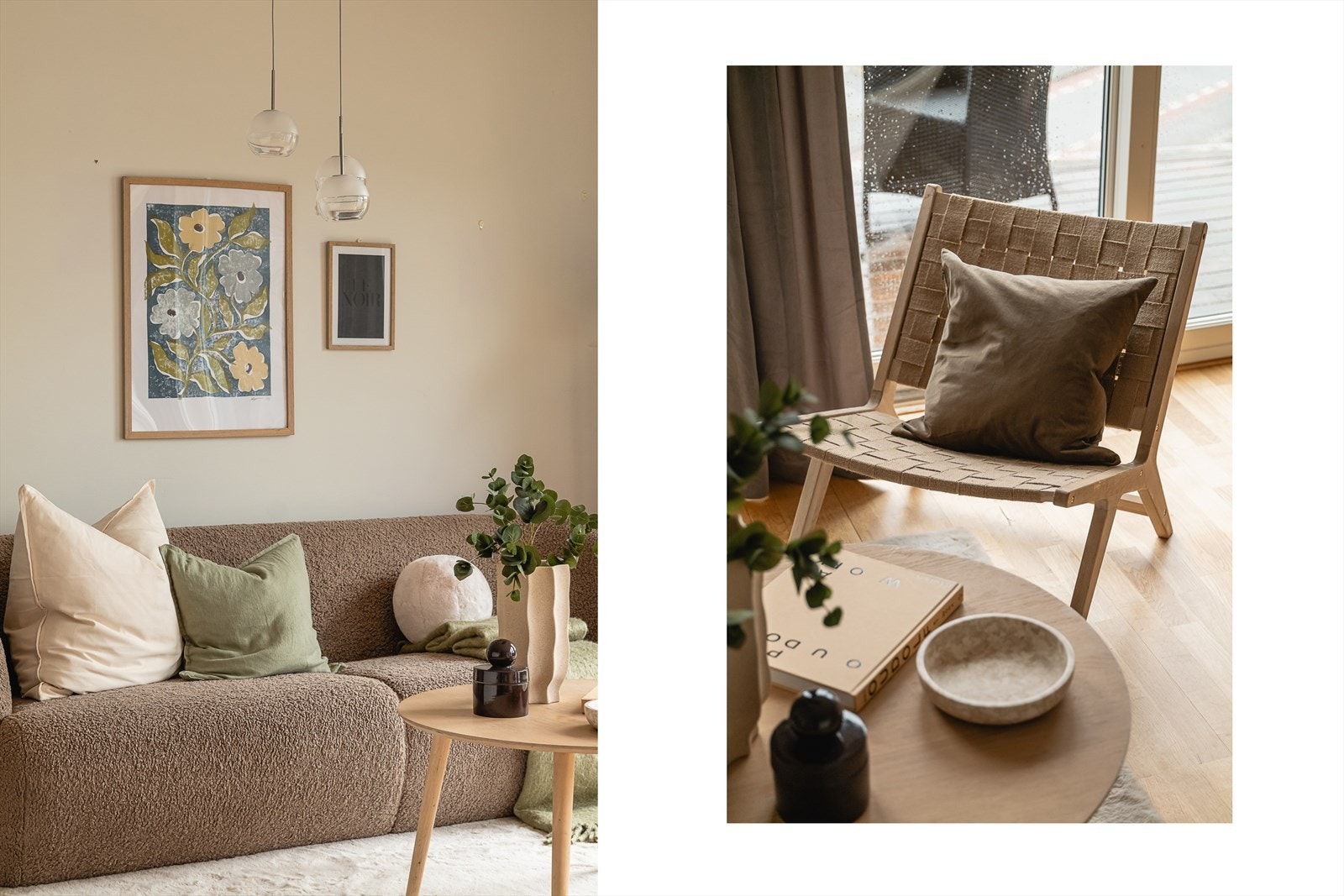 Parkett på gulv og lysmalte veggflater Galleribilde