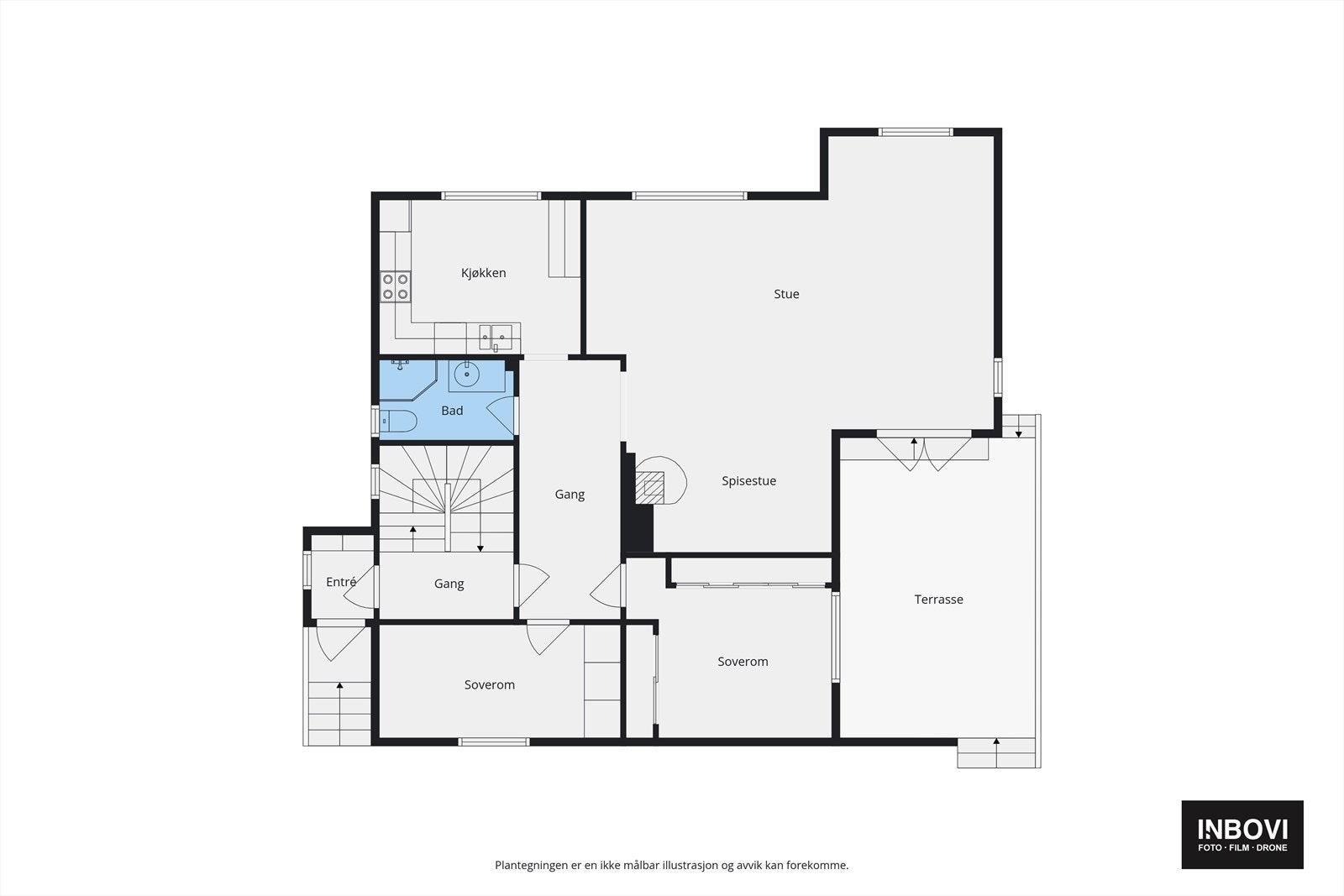 Plantegning 1. etasje Galleribilde