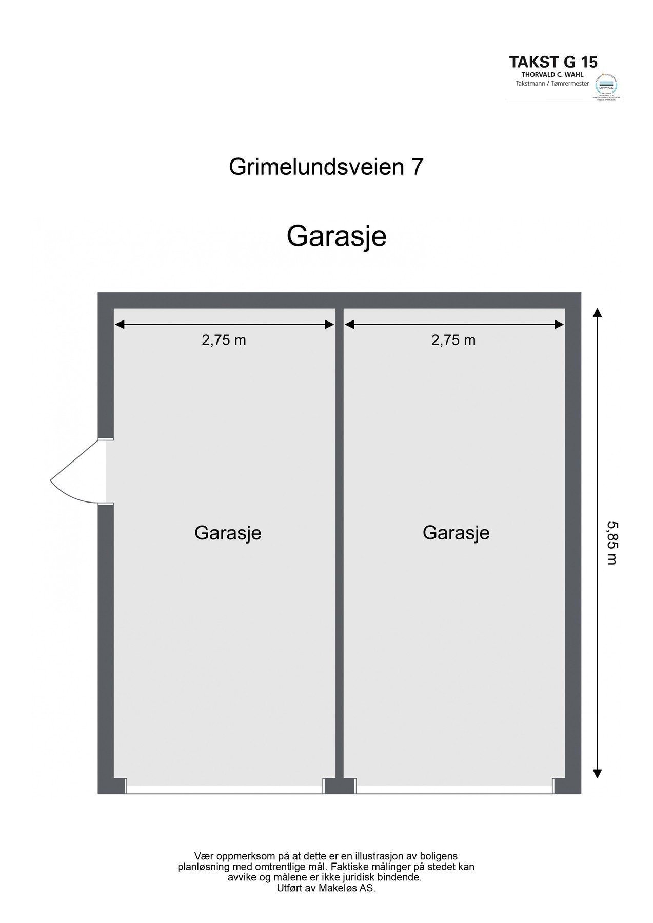 Planløsning garasje Galleribilde