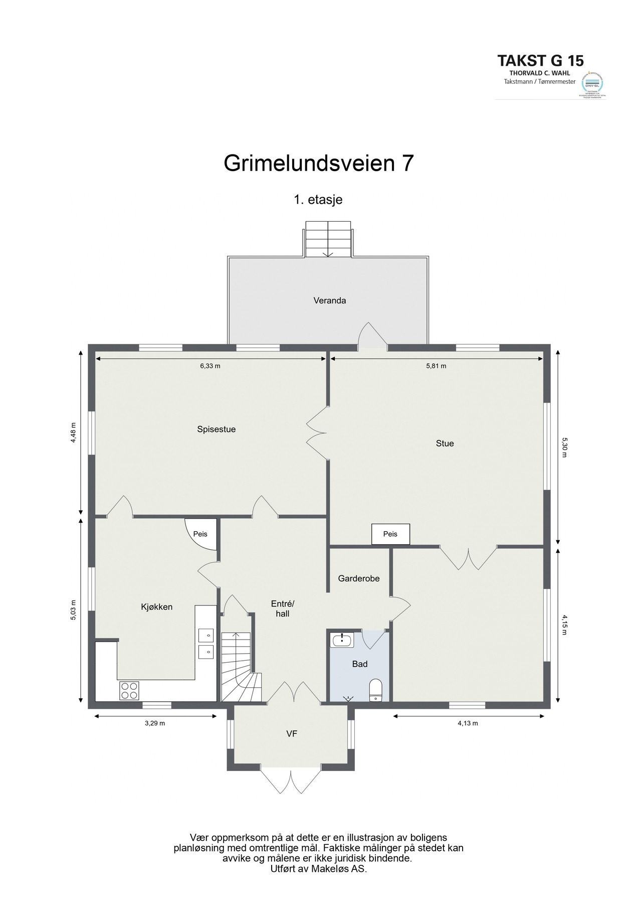 Planløsning 1. etg Galleribilde