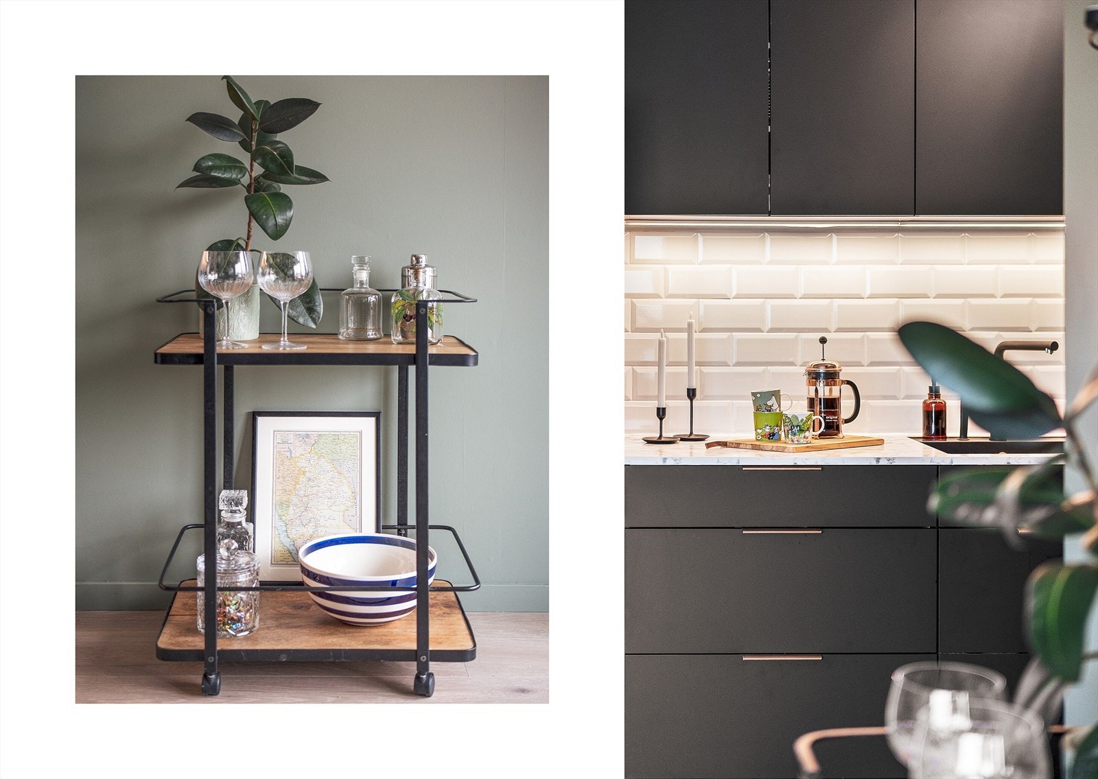 Kjøkkenet ble byttet i 2019 og er utstyrt med stekeovn, induksjonstopp, oppvaskmaskin og frittstående kjøleskap med frysedel. Galleribilde