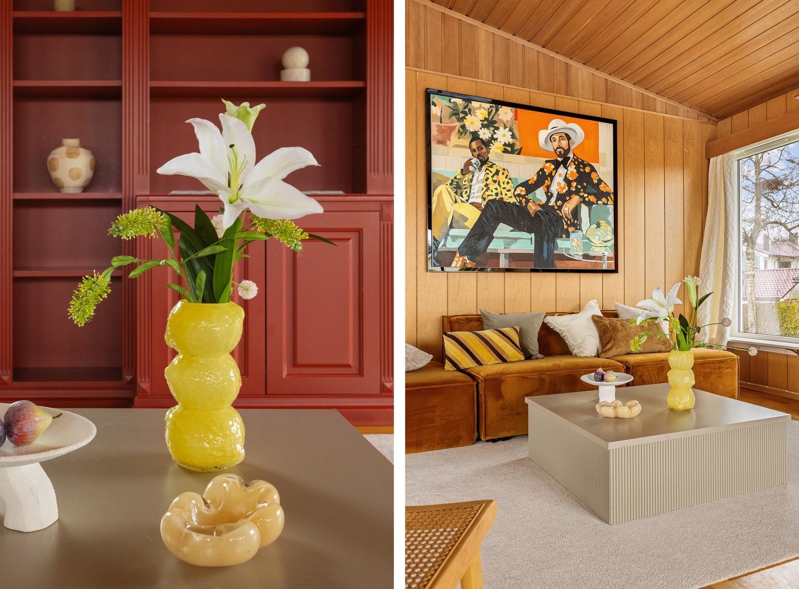 Fra stuen går døren ut til terrassen Galleribilde