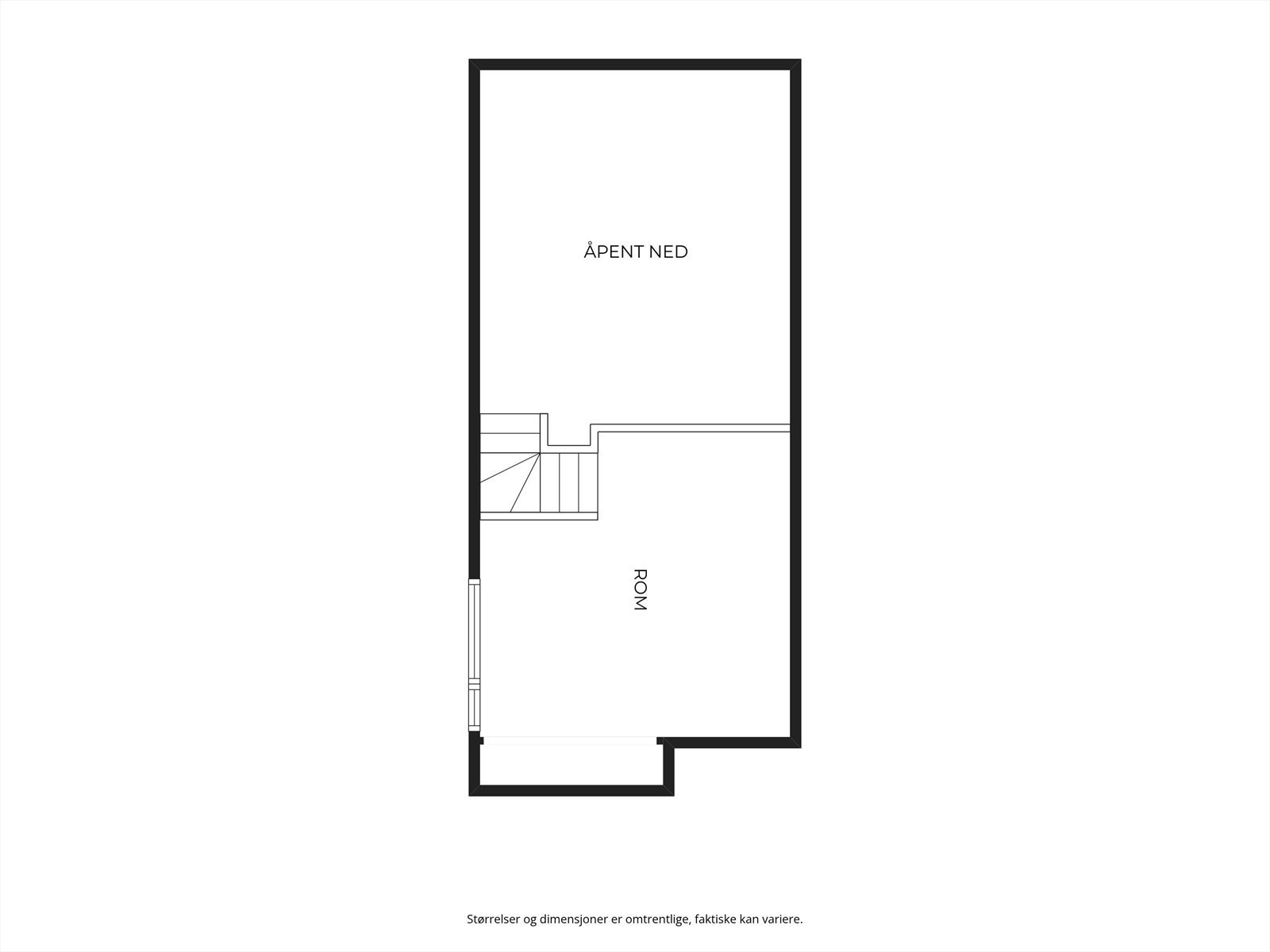 Hems gir ekstra plass med åpning ned til stuen, perfekt for fleksibel bruk som kontor eller gjesterom. Galleribilde