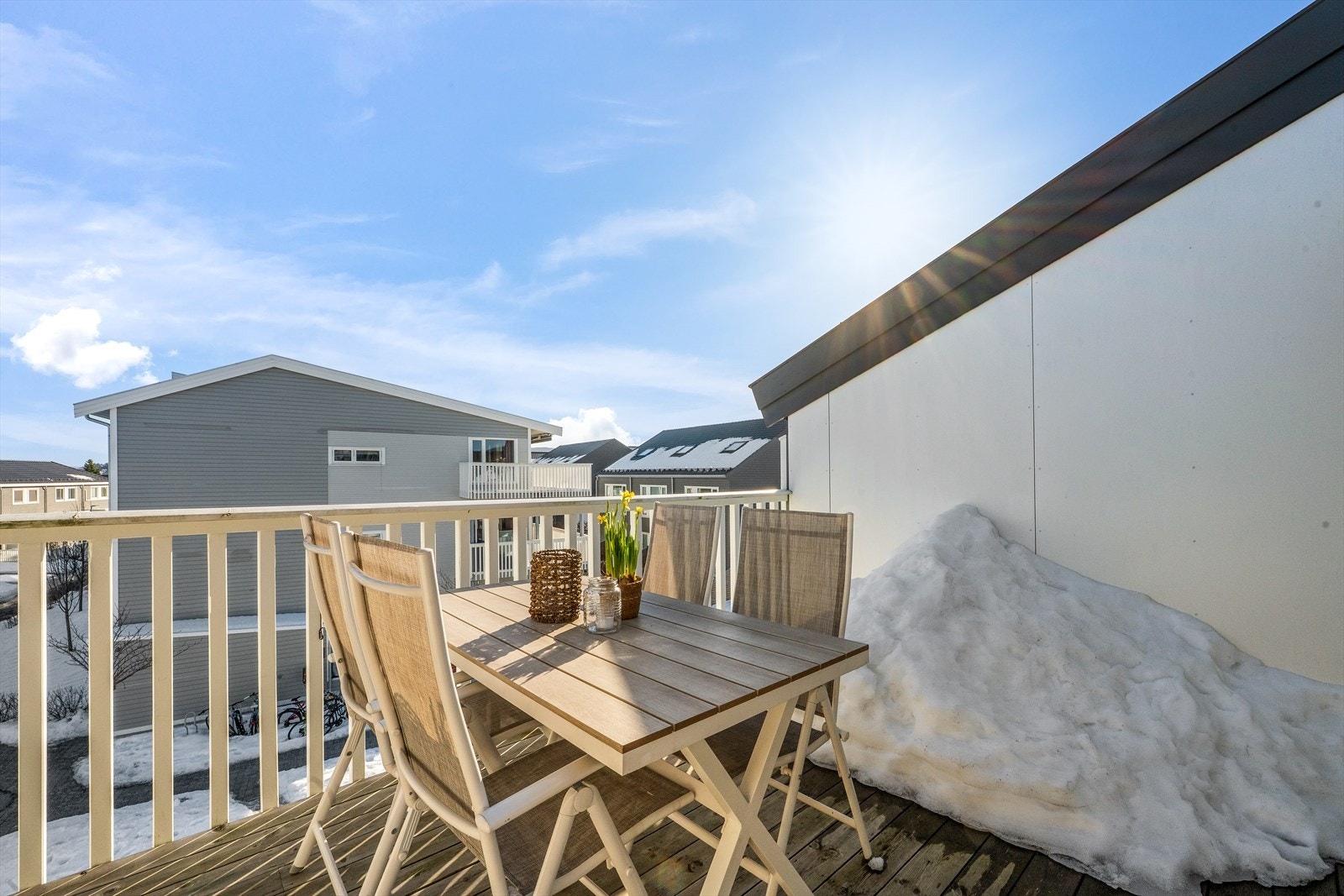 En flott uteplass i tredje etasje. Galleribilde