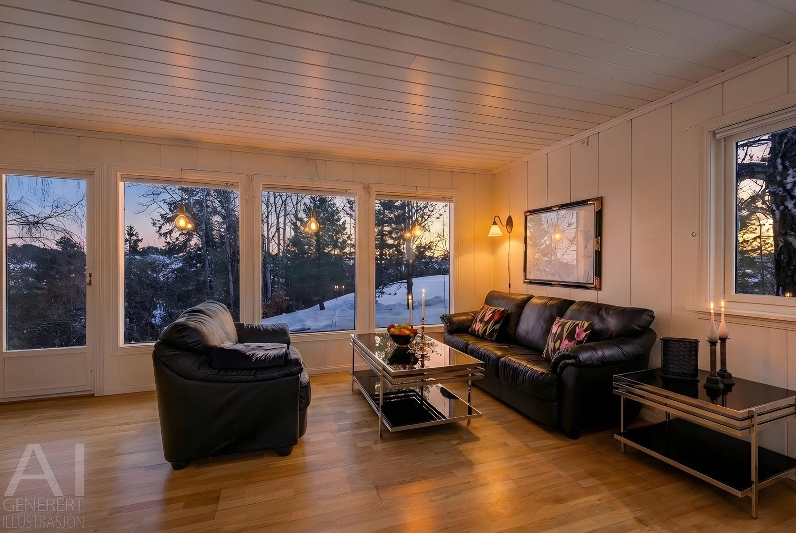 Naturskjønt og usjenert med utsikt over vekst Galleribilde