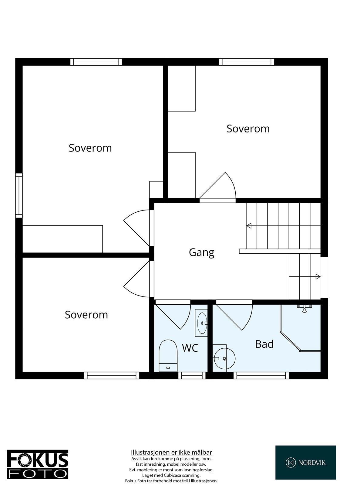 Plantegning 3 halvetasje Galleribilde