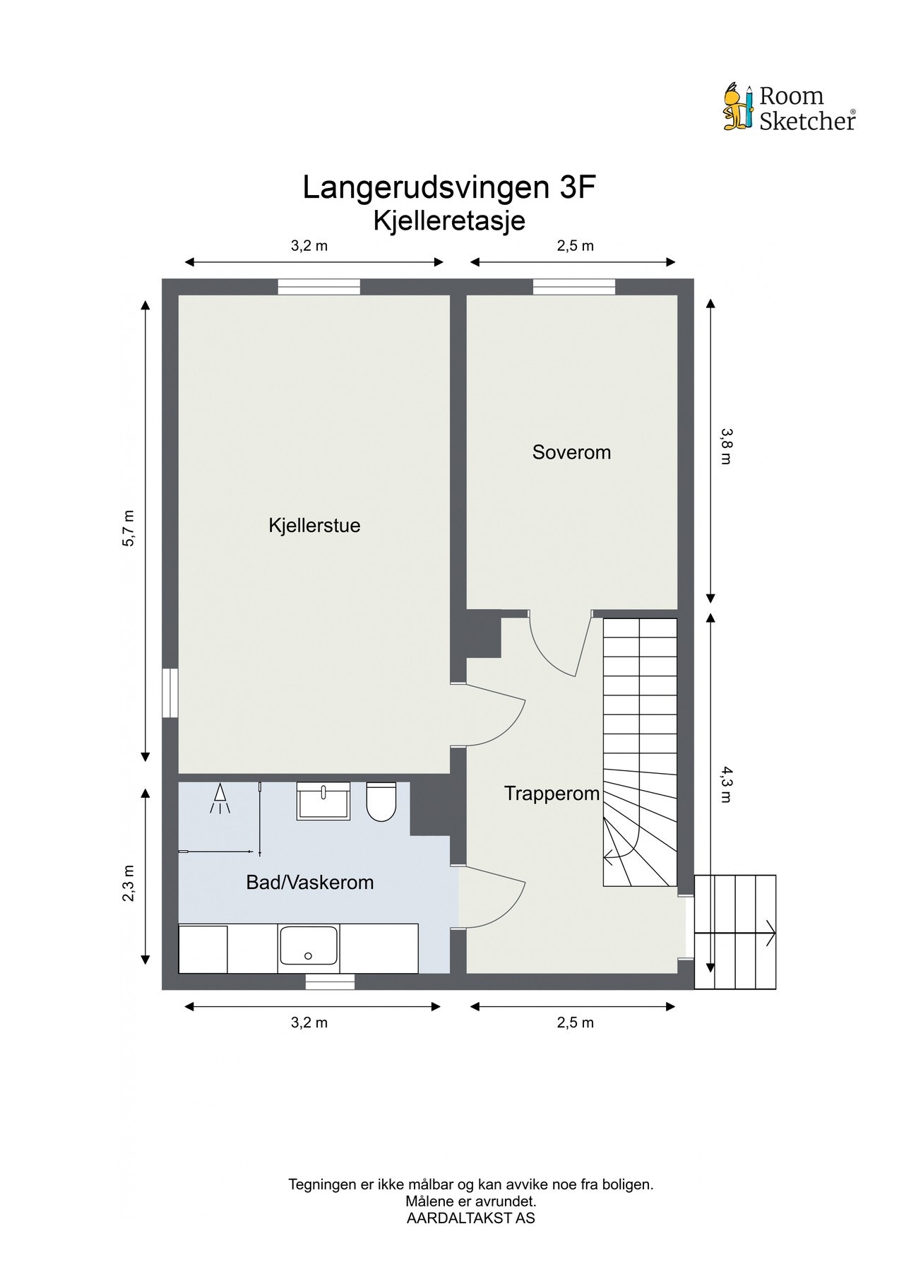 Planskisse kjelleretasje. Galleribilde