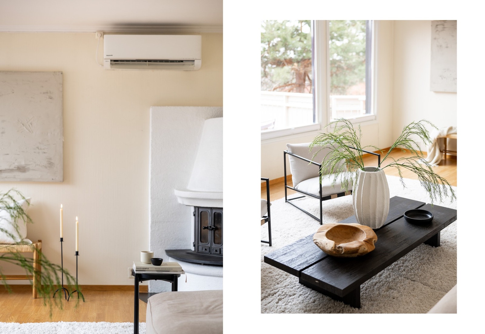 I tillegg til vedfyring så har boligen luft-til-luft varmepumpe. Galleribilde