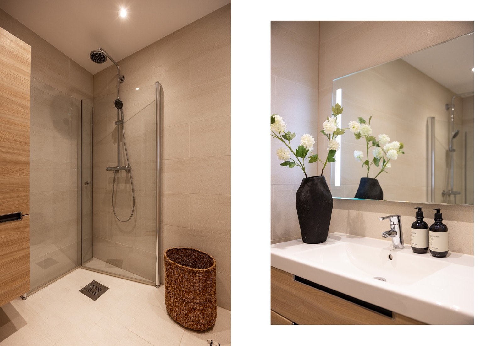 Det er tidsmessig innredning og behagelig gulvvarme. Galleribilde