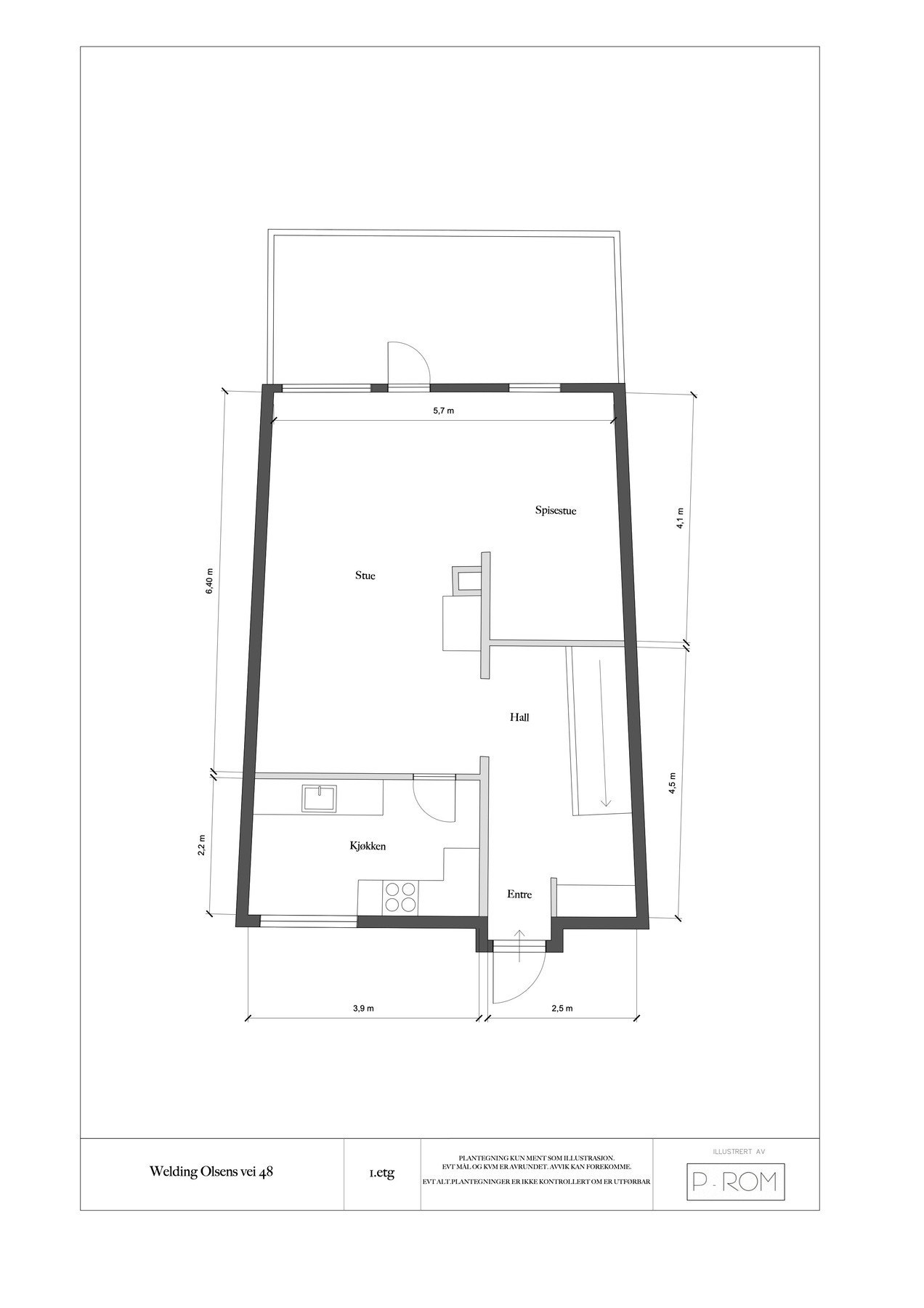 Plantegning 1. etasje. Galleribilde