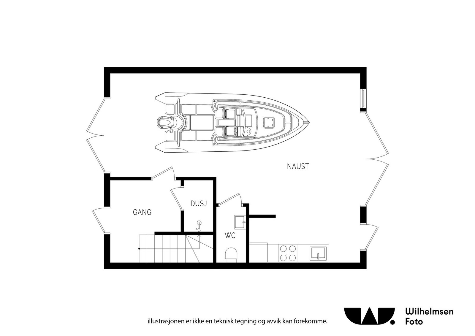 Plantegning 1.etasje Galleribilde