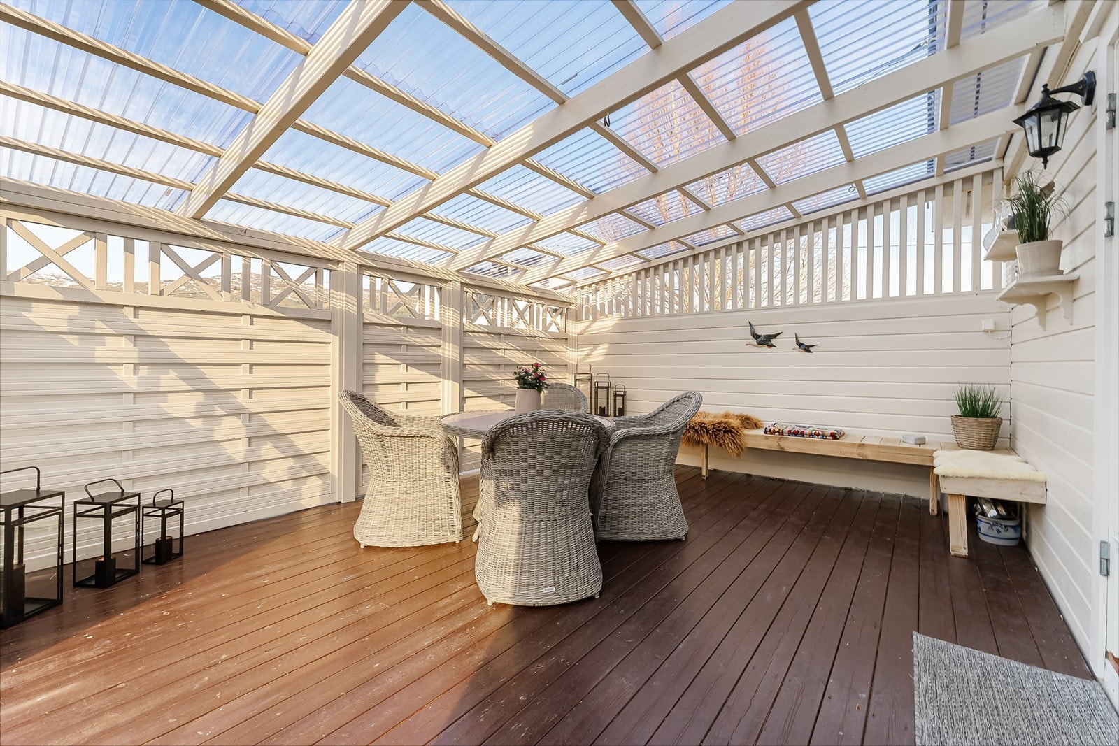 Overbygget terrasse. Galleribilde