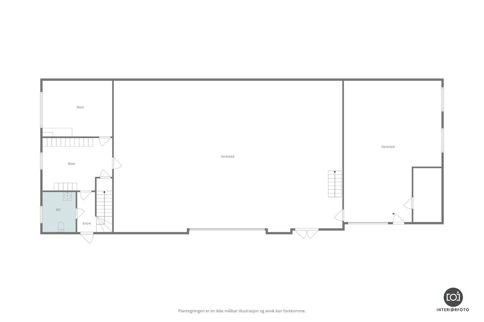 Plantegning 1.etg verksted Galleribilde