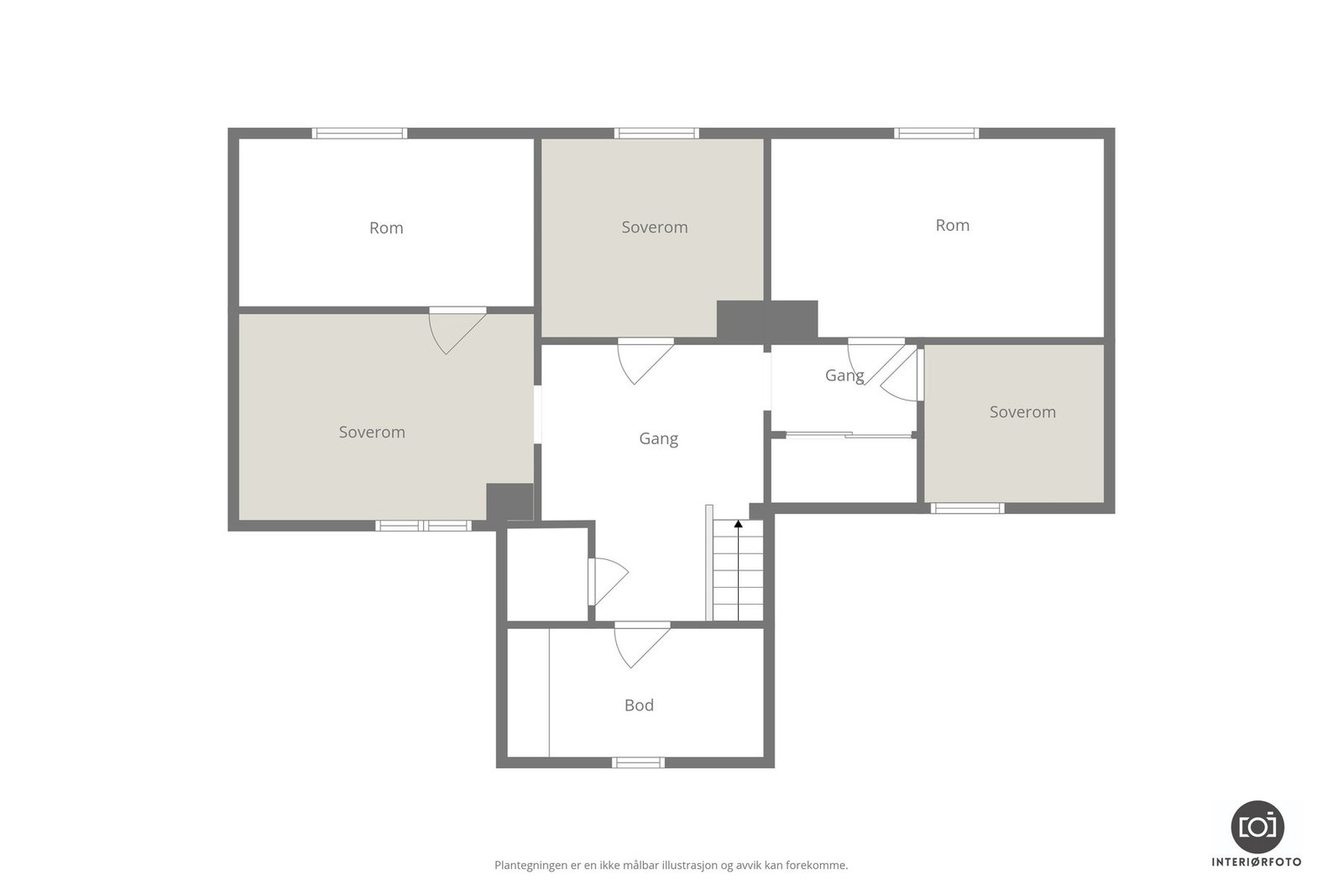 Plantegning 2.etg i huset Galleribilde