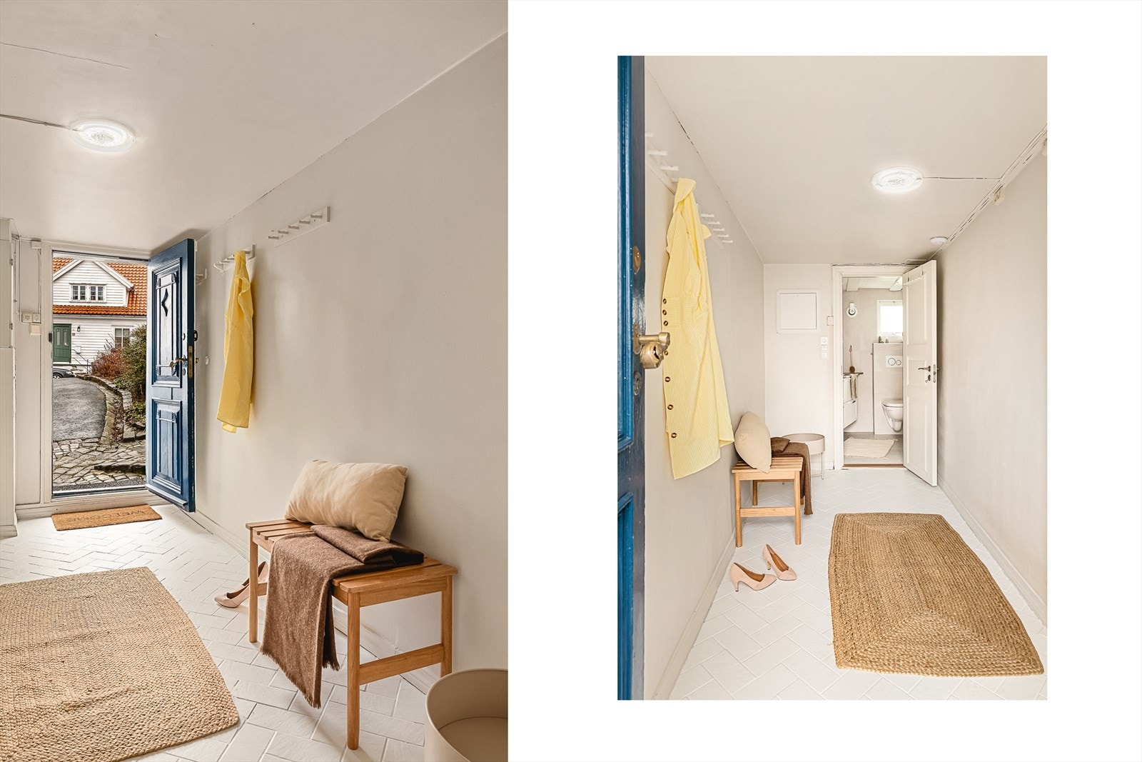 Entréen er romslig med god plass til yttertøy, og fungerer flott for en familie eller til utleie. Badet har tilkomst fra entré. Galleribilde