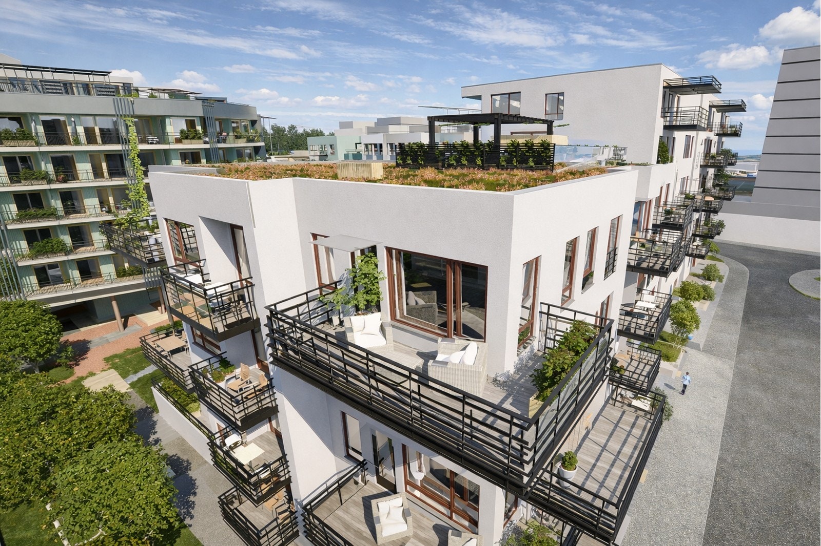 Hjørneleilighet med dagslys fra to sider. Galleribilde