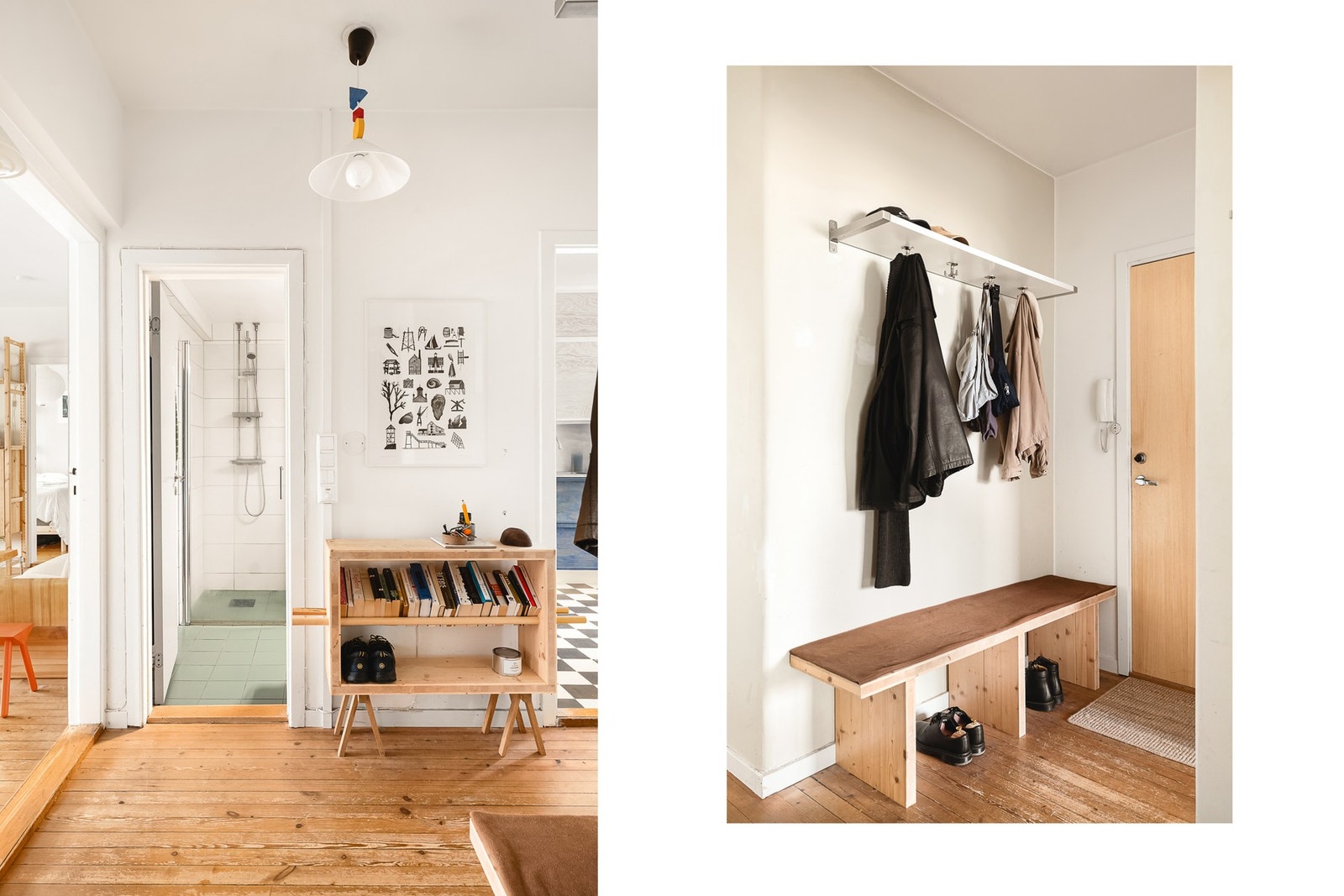 Velkommen inn! Entré måler 5,99 m², her er det god plass til oppheng av tøy og plassering av sko. Galleribilde