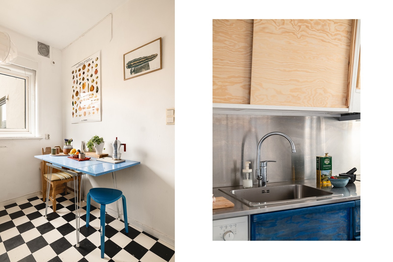 Et sjarmerende, retro-inspirert kjøkken. Galleribilde