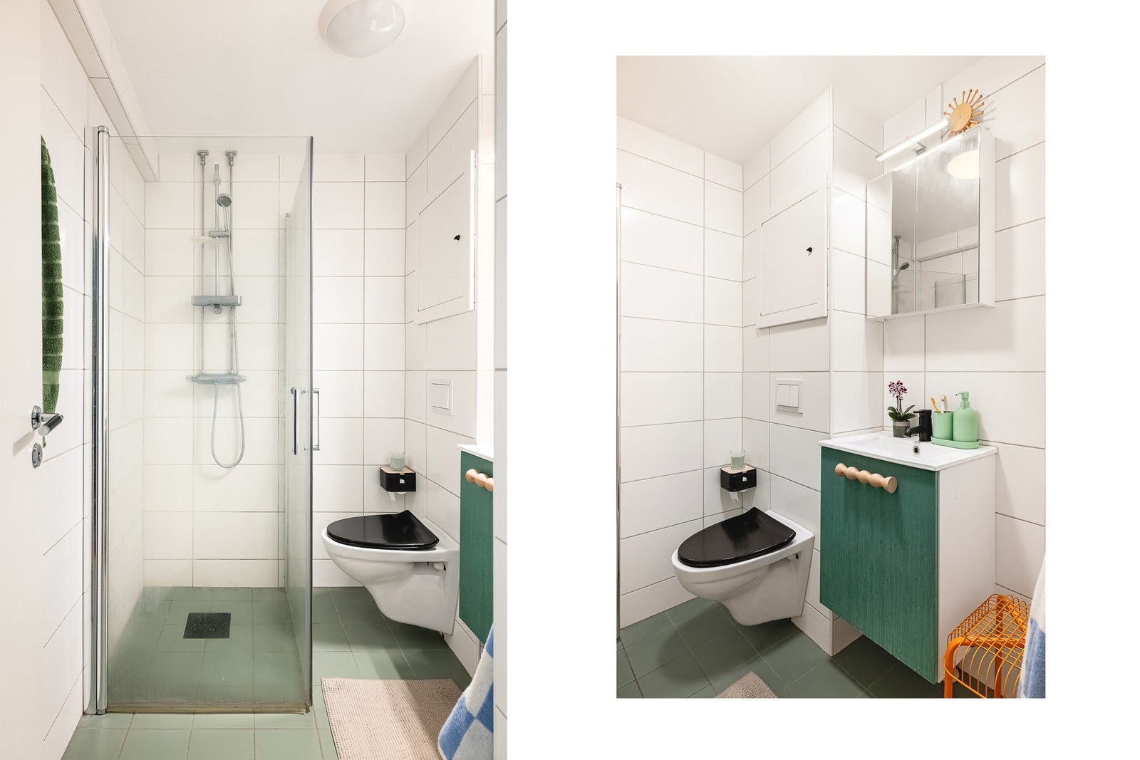 Baderom fra 2021 med varmekabler i gulv. Galleribilde