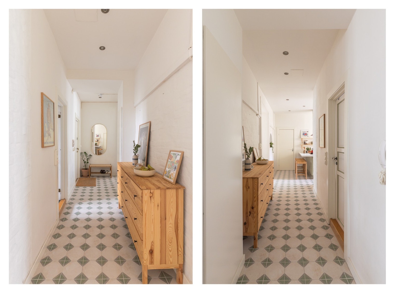 Gangen fungerer som et knutepunkt mellom oppholdsrommene. Galleribilde