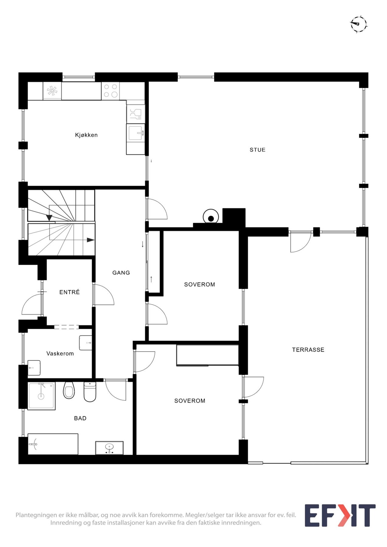Plantegning hovedetasje. Galleribilde