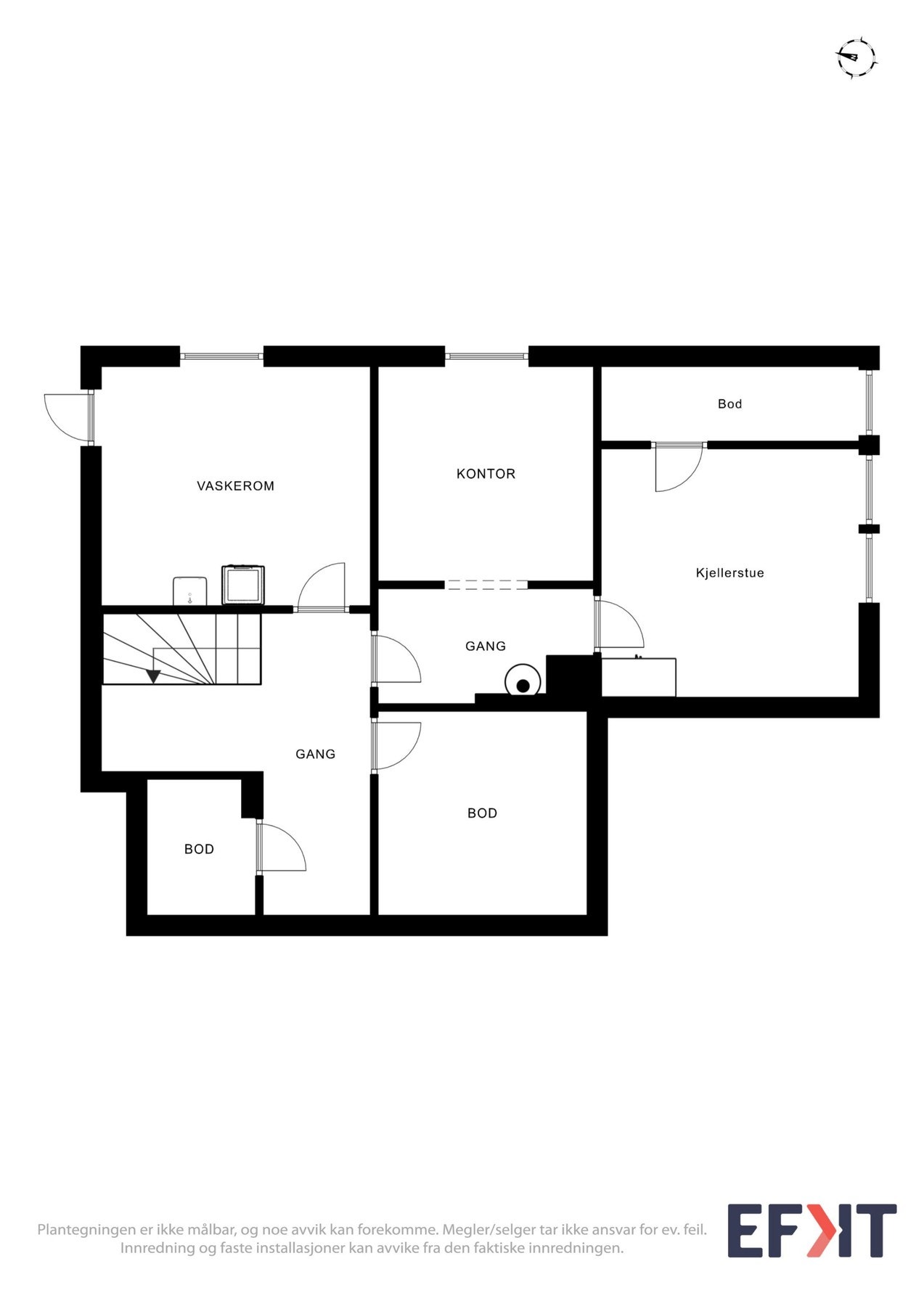 Plantegning underetasje. Galleribilde