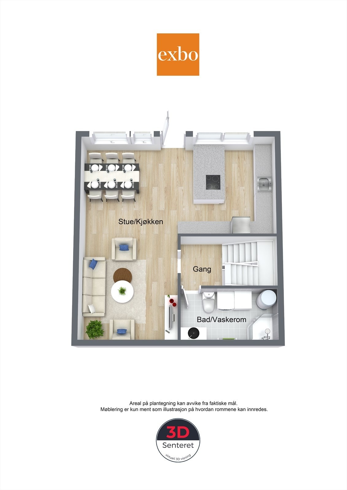 Plantegning 1 etasje. Galleribilde