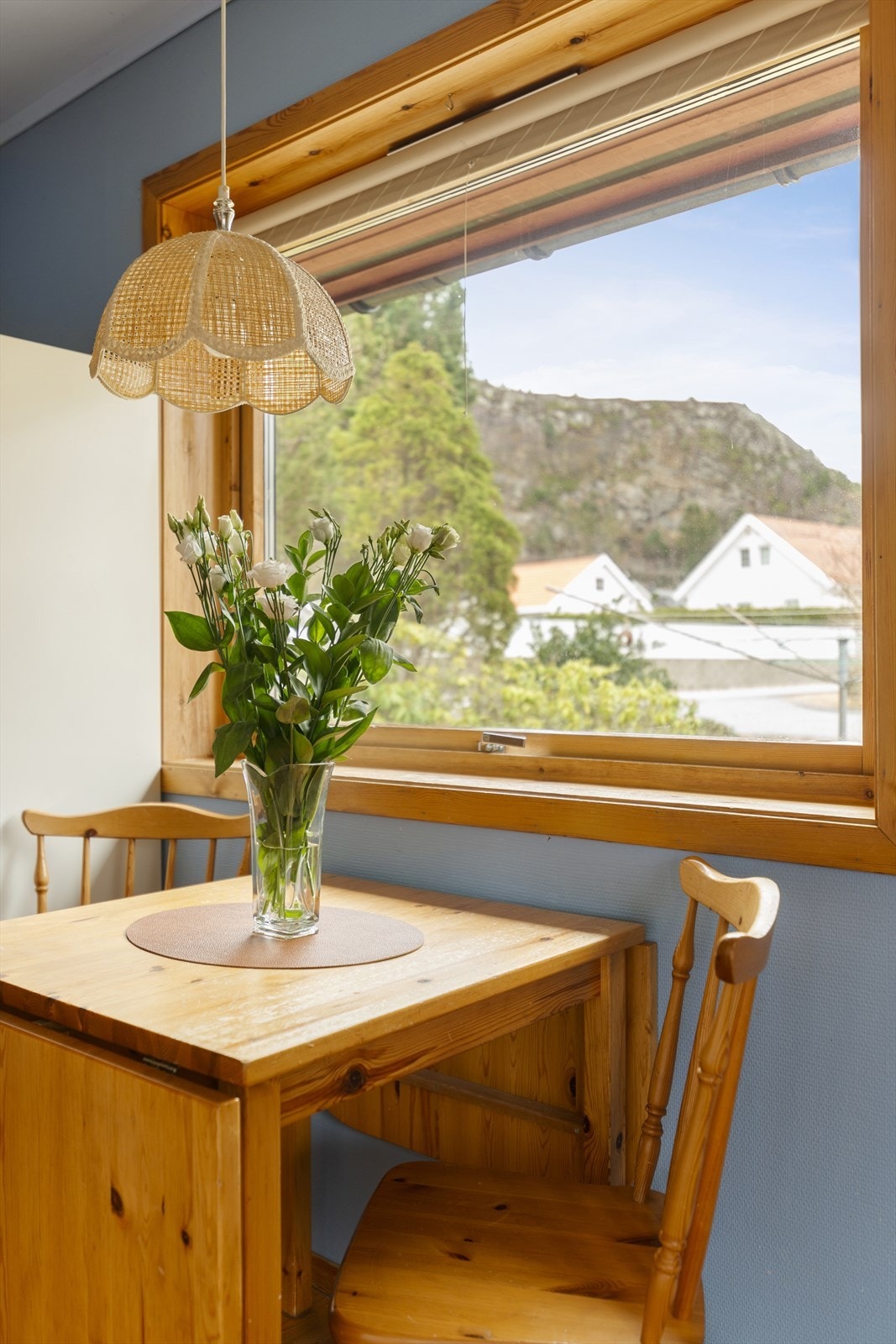 Det er mye naturlig lysinnslipp - her mot sør fra kjøkkenvinduet. Galleribilde