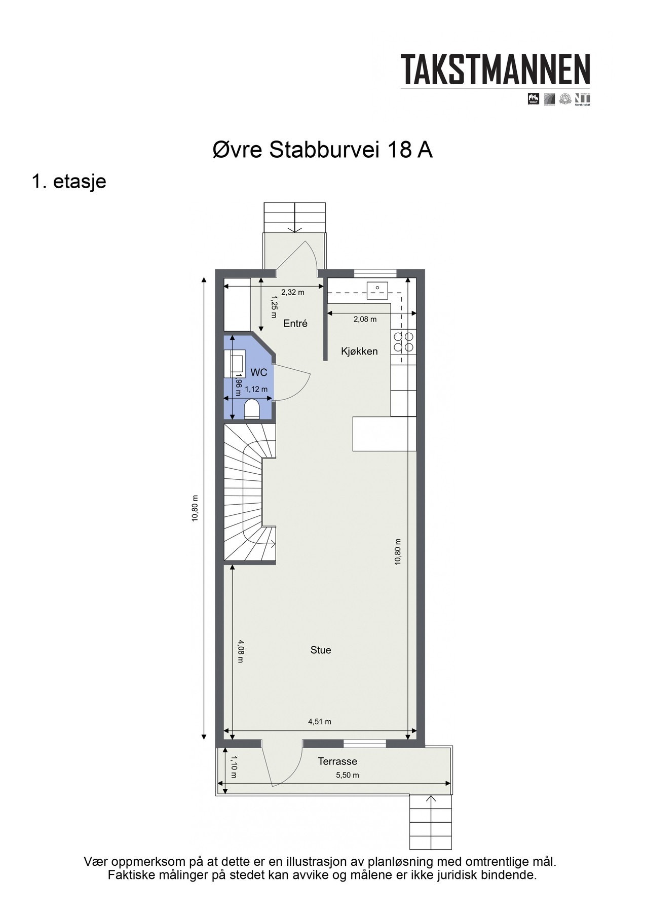 Plantegning hovedetasje. Galleribilde
