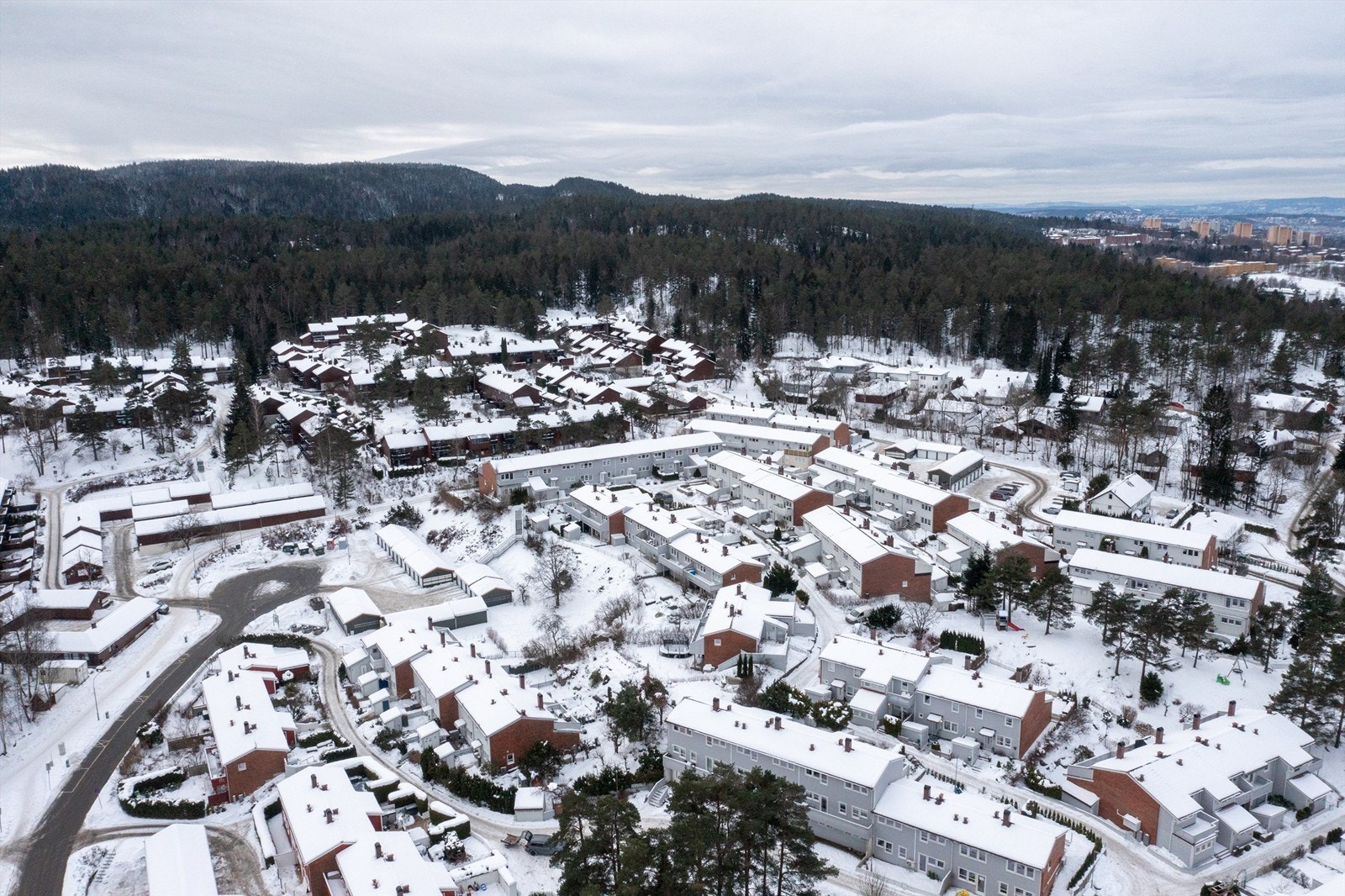 Trygve Nilsens vei er et populært boligområde på Ellingsrud Vest. Galleribilde