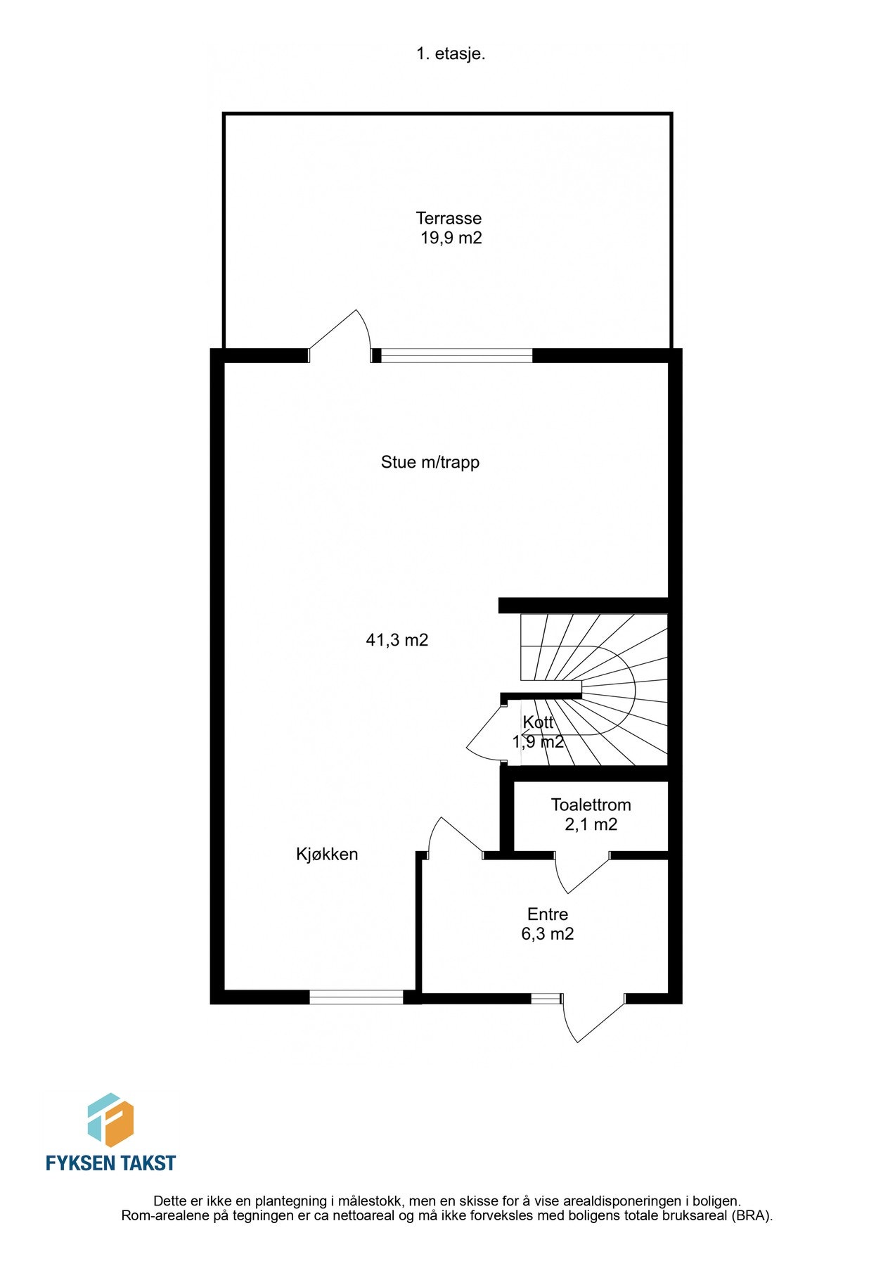 Planskisse 1.etasje. Galleribilde