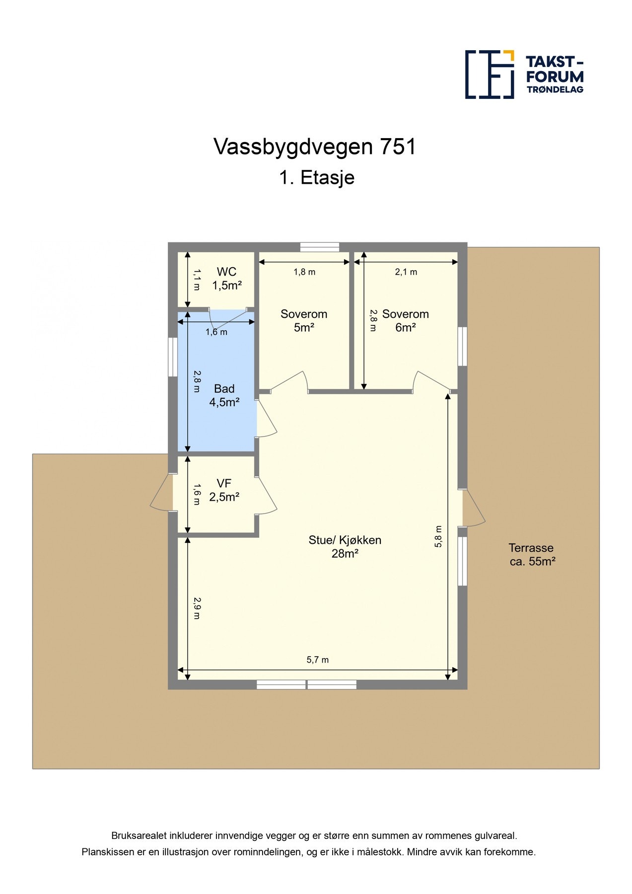 Plantegning - hytte Galleribilde