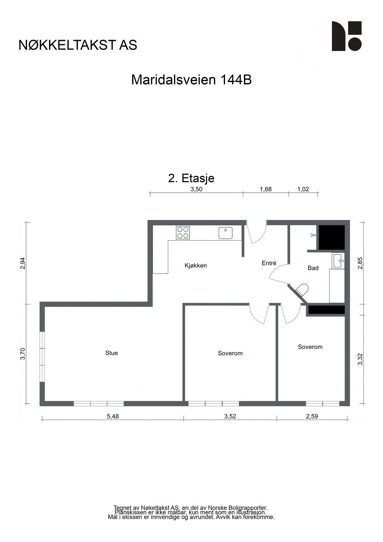 Men aller først: plantegning så du får orientert deg litt før du ser videre. Galleribilde