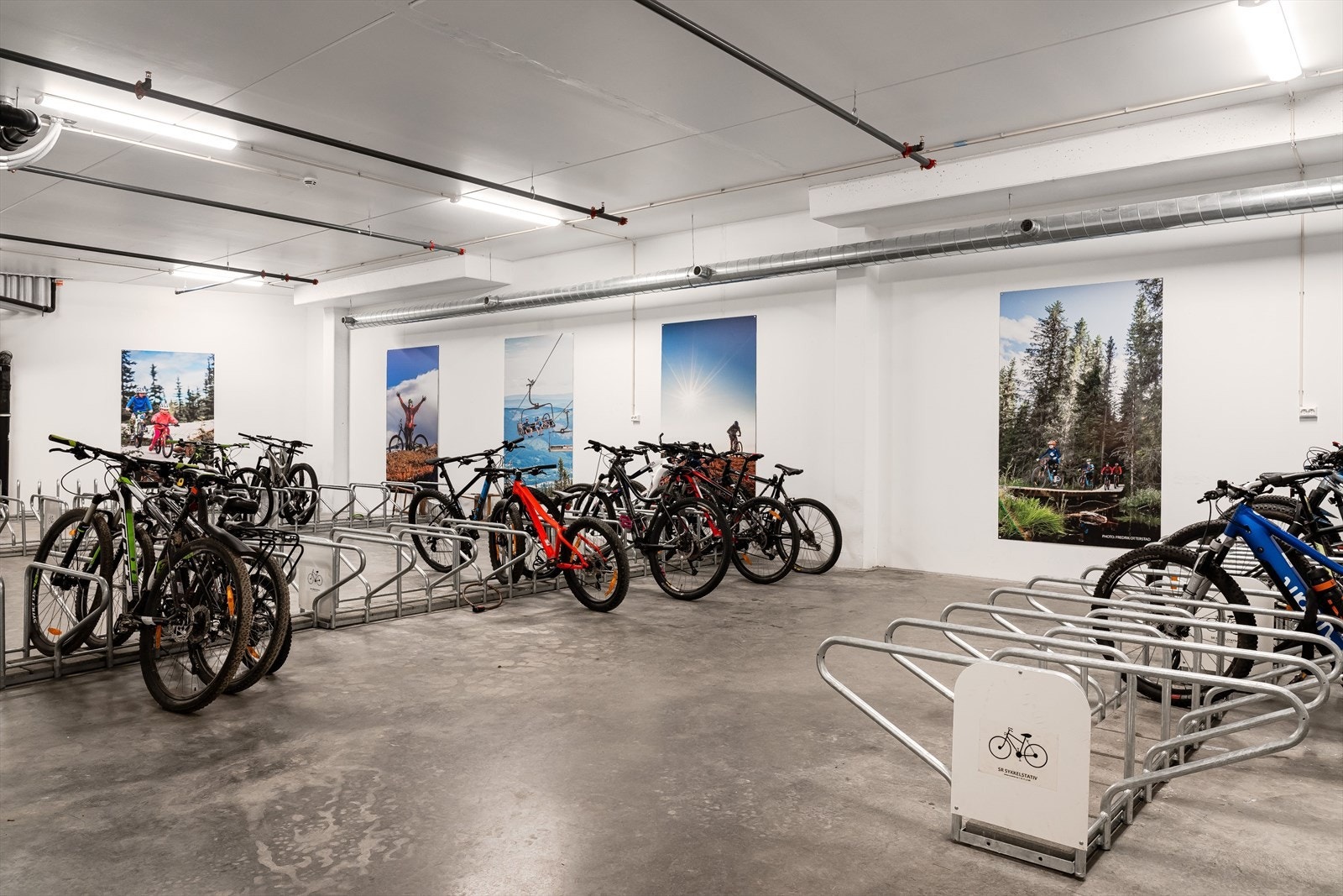 Felles sykkelrom. Galleribilde