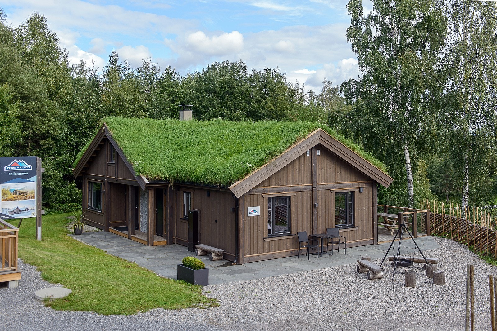 Bilde fra vår visningshytte på Norsk Hyttesenter, Hellerudsletta Galleribilde