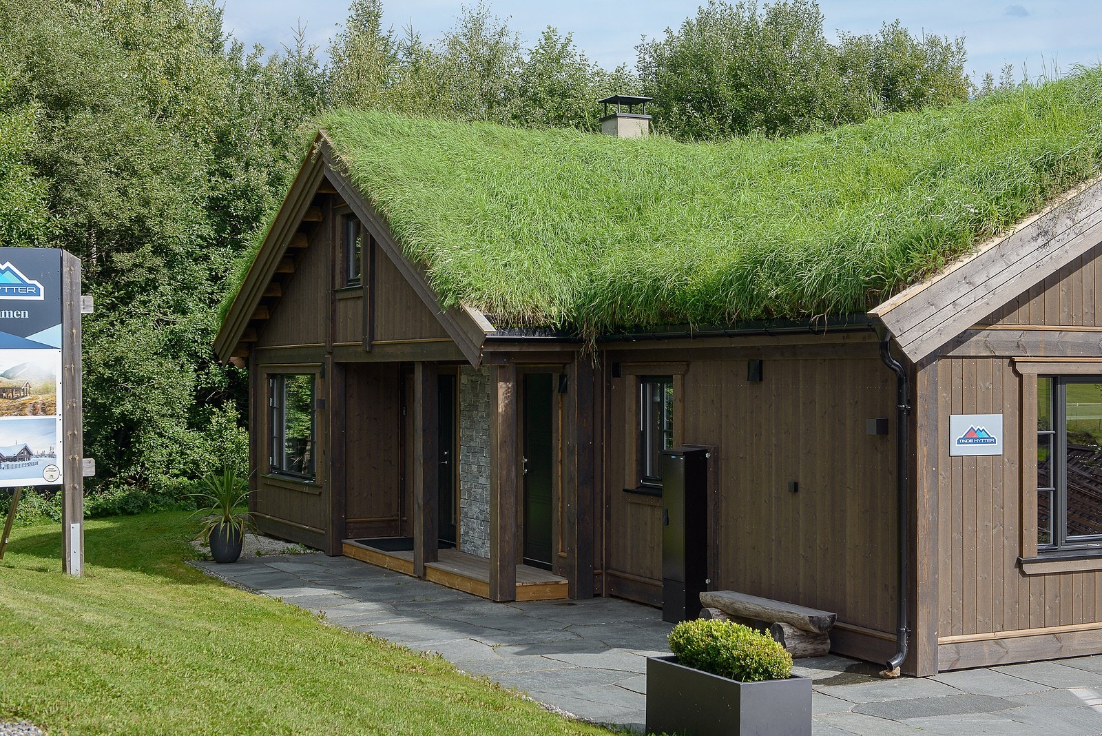 Bilde fra vår visningshytte på Norsk Hyttesenter, Hellerudsletta Galleribilde