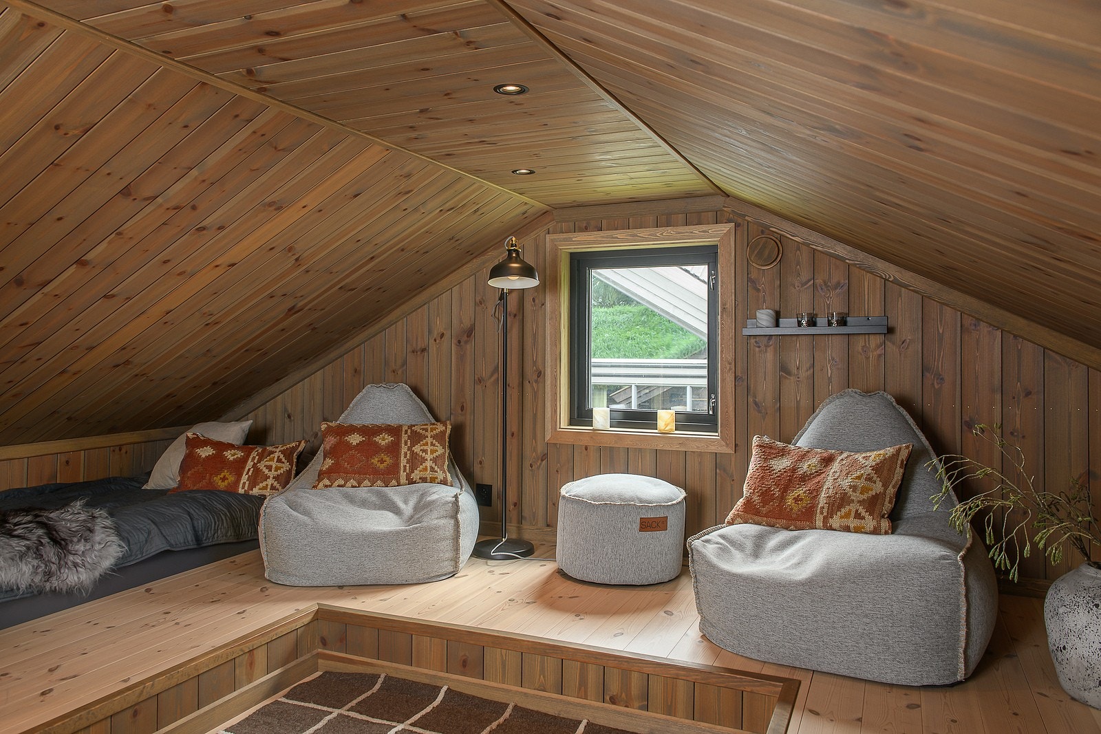 Bilde fra vår visningshytte på Norsk Hyttesenter, Hellerudsletta Galleribilde