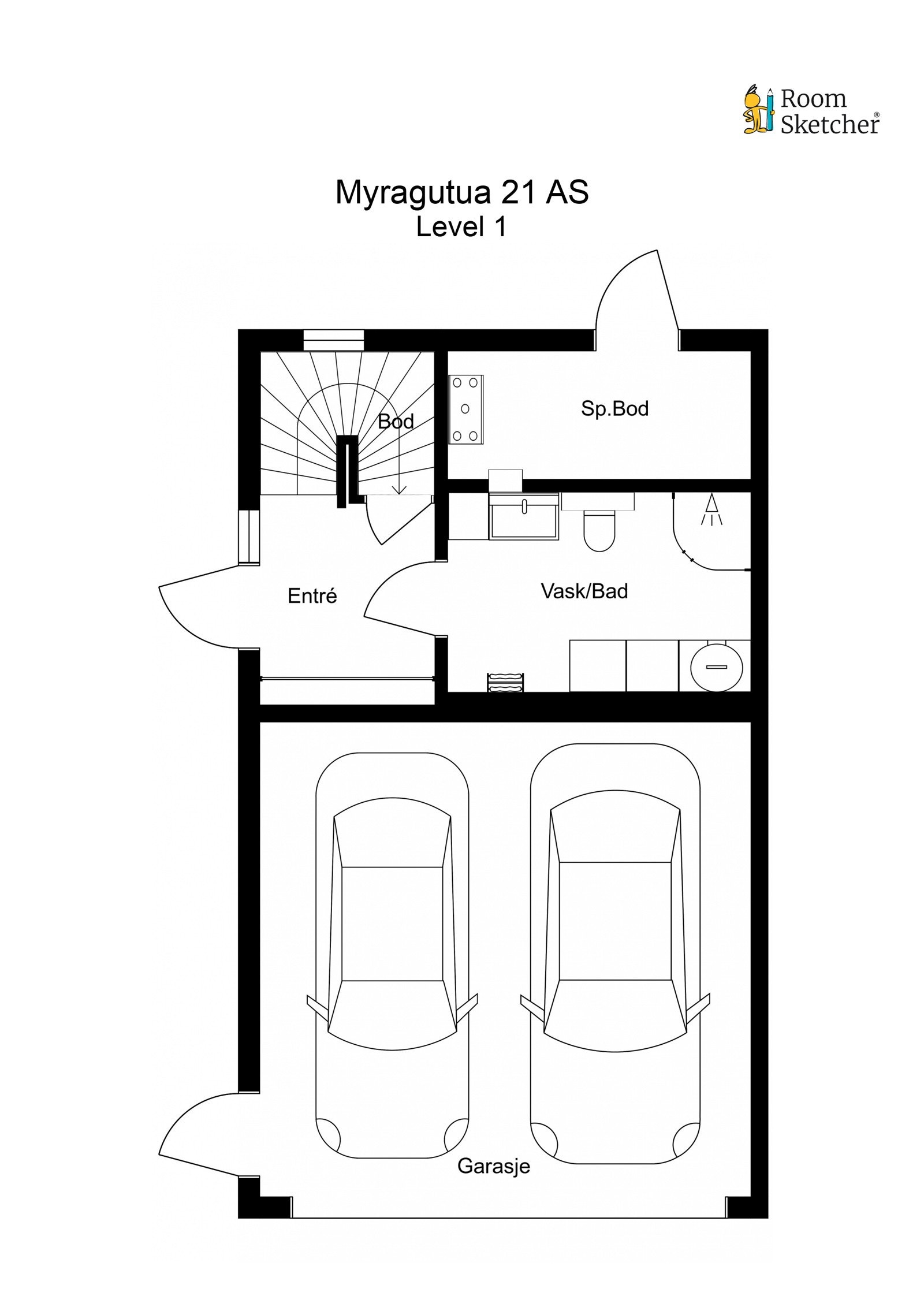 Plantegning 1. etasje. Galleribilde