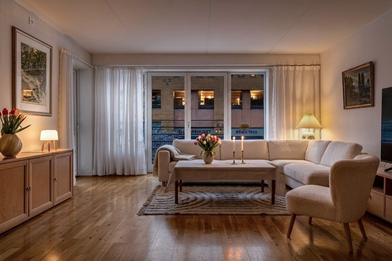 Claude Monets alle 21 presentert av Aktiv Bærum v/ Kristoffer Stormfelt. Fotograf: Håvard Daae Rognli. AI redigert kveldsbilde. Galleribilde