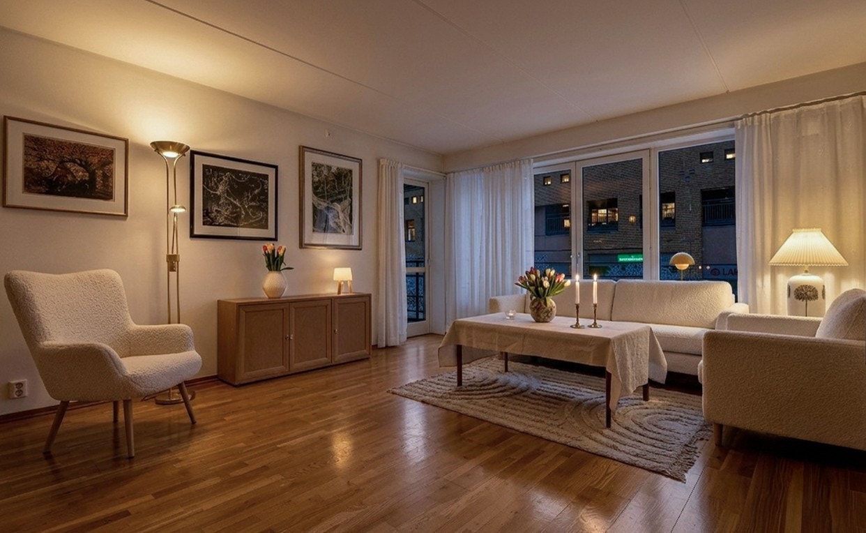 Claude Monets alle 21 presentert av Aktiv Bærum v/ Kristoffer Stormfelt. Fotograf: Håvard Daae Rognli. AI redigert kveldsbilde. Galleribilde