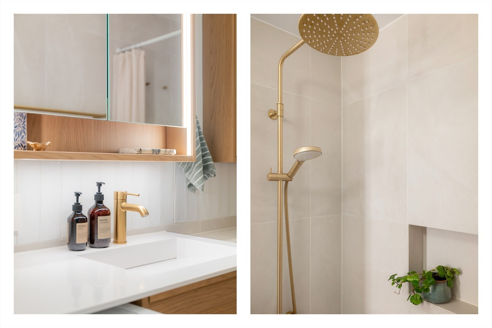 Gjennomtenkte materialvalg av høy standard og vakre detaljer. Man har også prioritert en sjenerøs dusjnisje. Her får du virkelig spafølelse på eget bad! Galleribilde