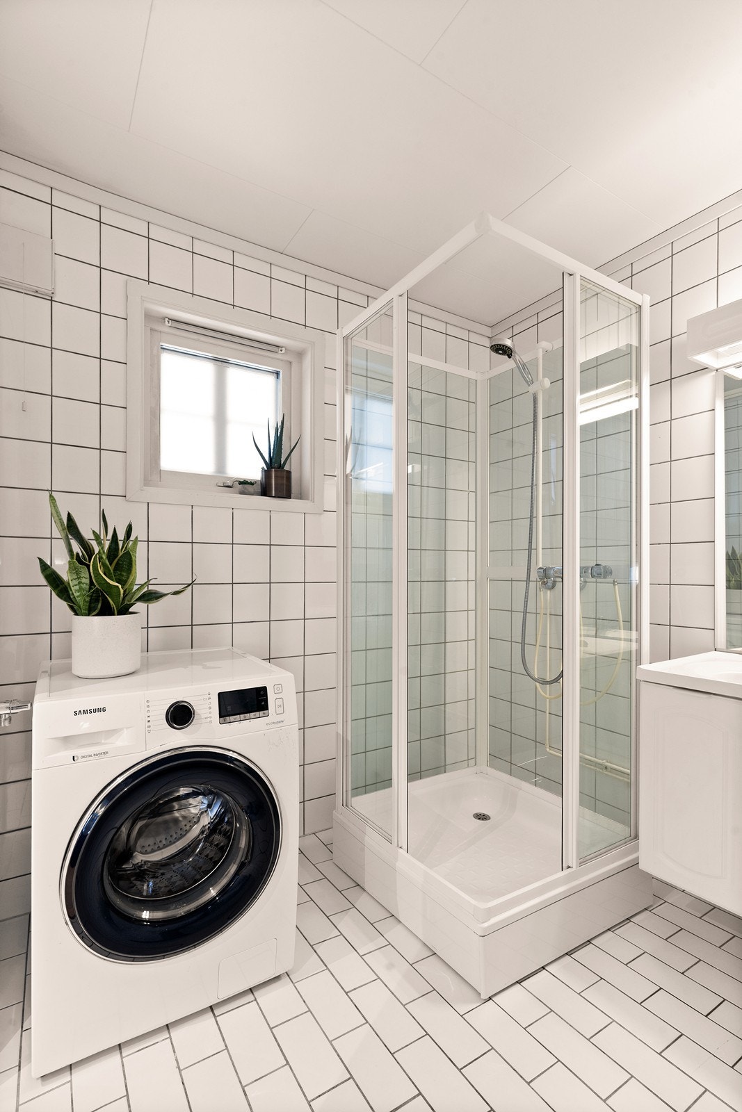 Her er det opplegg for vaskemaskin. Galleribilde